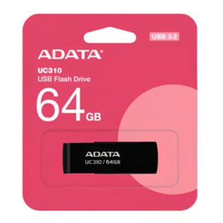 MEMORIA USB 64 ADATA UC310 USB-A 3.2 GEN 1 UC310-64G-RBK NEGRO