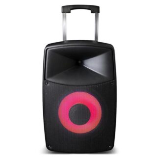 PARLANTE MOONKI MS-P112B 150W BLUETOOTH CON DOS MICROFONOS INALÁMBRICOS NEGRO