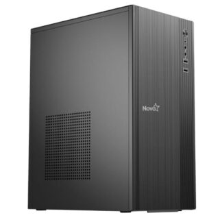 CASE NOVA MZ-550B SIN VENTILACIÓN INCLUIDA CON FUENTE DE PODER 600W E010-168 NEGRO